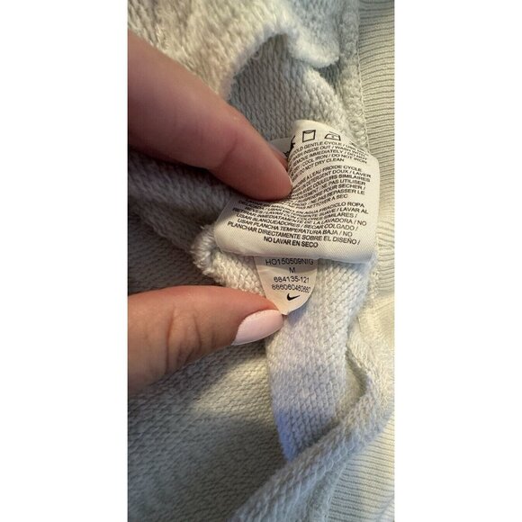 Nike womens White Rose Gold Cowl Neck Running Hoodie Sweatshirt Size Medium - Picture 11 of 12